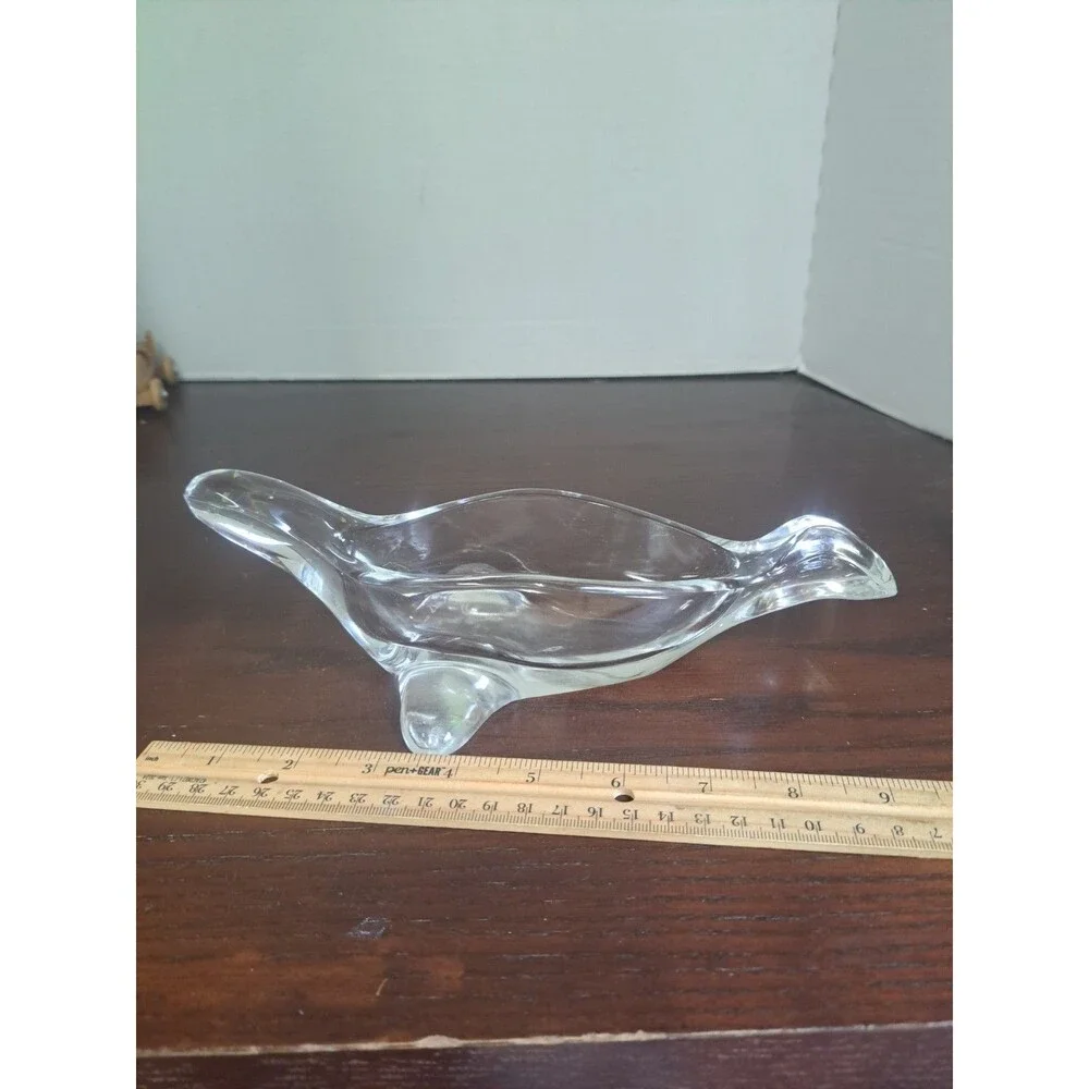 Clear Glass Seal Trinket Dish